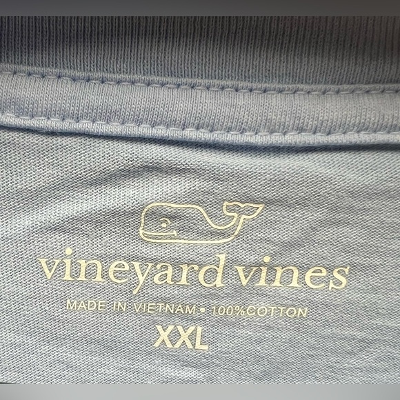 Vineyard Vines Light‎ Blue Long Sleeve Tee- XXL, Mens, Deck the Hulls - Picture 4 of 5